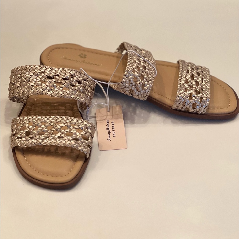 Tommy Bahama Women's Woven Tan Sandals